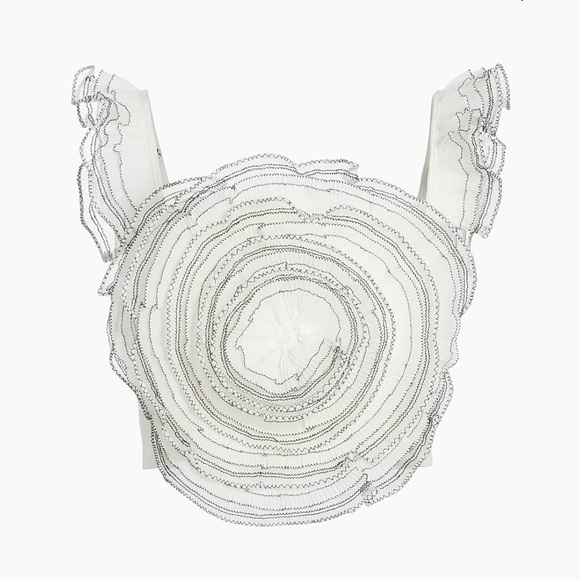 NWT Elliatt $240 Swirling Rosette Crop Top Size L - Picture 8 of 11